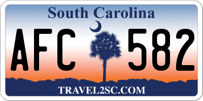 SC license plate AFC582