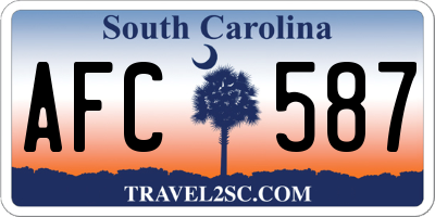 SC license plate AFC587