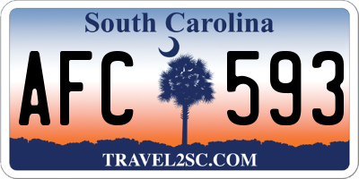 SC license plate AFC593