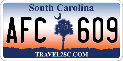 SC license plate AFC609