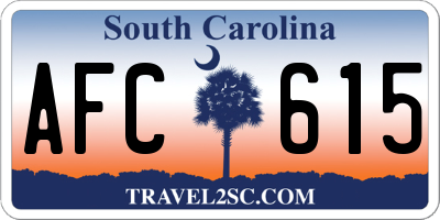 SC license plate AFC615