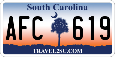 SC license plate AFC619