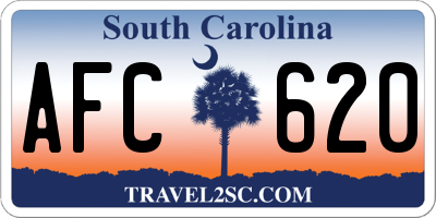 SC license plate AFC620