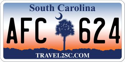 SC license plate AFC624