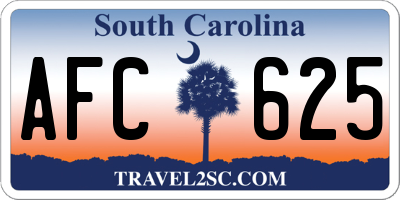 SC license plate AFC625