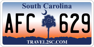 SC license plate AFC629