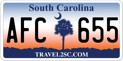SC license plate AFC655