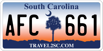 SC license plate AFC661