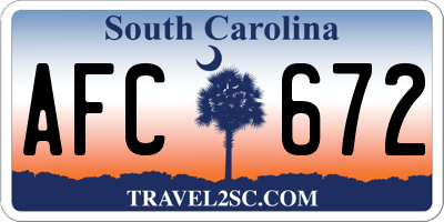 SC license plate AFC672