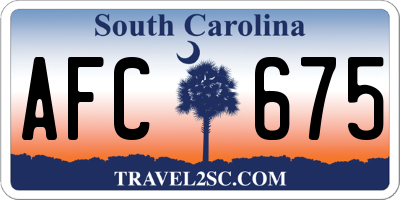 SC license plate AFC675