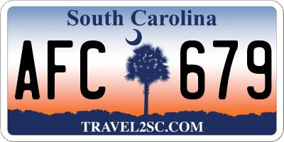 SC license plate AFC679