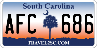 SC license plate AFC686