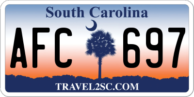 SC license plate AFC697