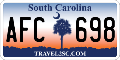 SC license plate AFC698