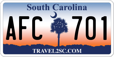 SC license plate AFC701