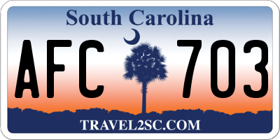SC license plate AFC703