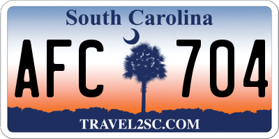 SC license plate AFC704