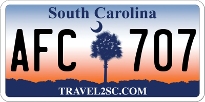 SC license plate AFC707