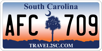 SC license plate AFC709
