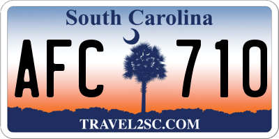 SC license plate AFC710