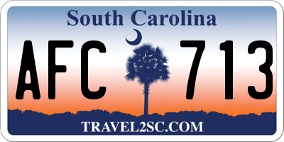SC license plate AFC713