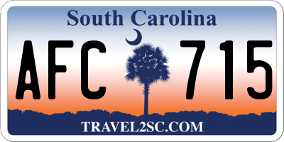 SC license plate AFC715