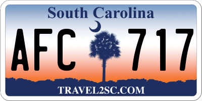 SC license plate AFC717