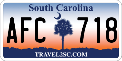 SC license plate AFC718