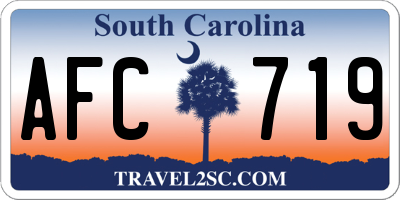 SC license plate AFC719