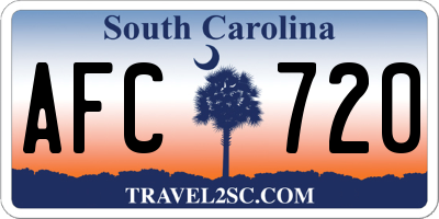 SC license plate AFC720