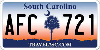 SC license plate AFC721