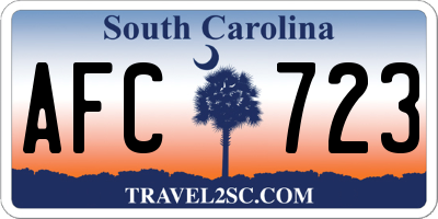 SC license plate AFC723