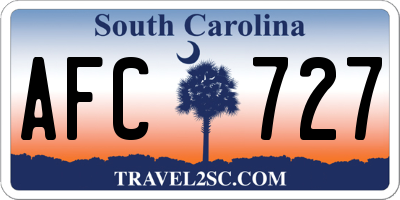 SC license plate AFC727