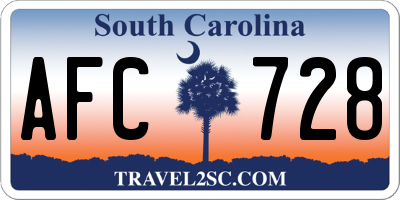 SC license plate AFC728