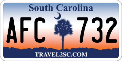 SC license plate AFC732