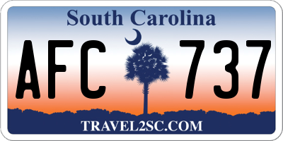 SC license plate AFC737
