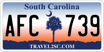 SC license plate AFC739