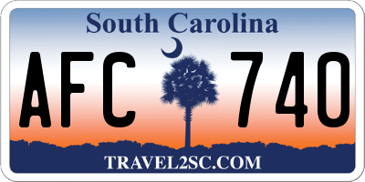 SC license plate AFC740