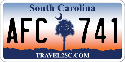 SC license plate AFC741