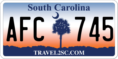 SC license plate AFC745