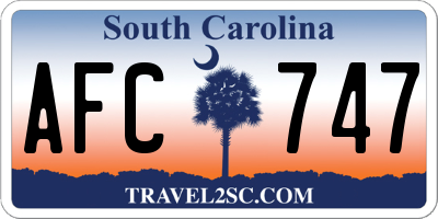 SC license plate AFC747