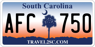 SC license plate AFC750