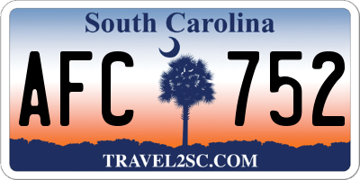 SC license plate AFC752