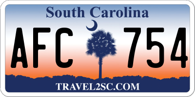 SC license plate AFC754