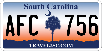 SC license plate AFC756