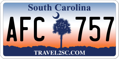 SC license plate AFC757