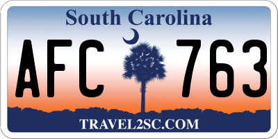 SC license plate AFC763