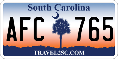 SC license plate AFC765