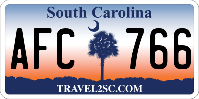 SC license plate AFC766