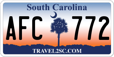 SC license plate AFC772